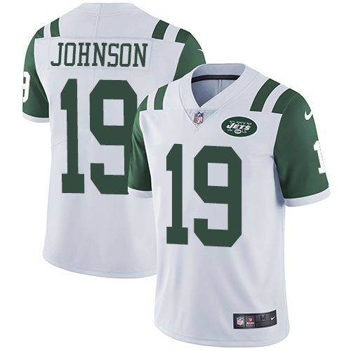 Men New York Jets #19 Keyshawn Johnson Nike White Limited NFL Jersey->new york jets->NFL Jersey